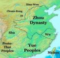 Zhou dynasty and surroundings, estimate
